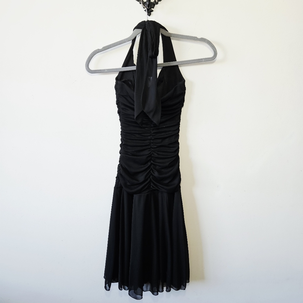 le chateau Black Halter Midi Dress - Picture 3 of 6